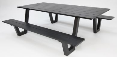 Addison Table and Bench Setting - Black