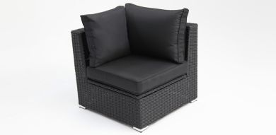 Amani Storage Corner Chair - Black Charcoal