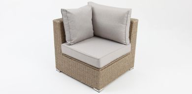 Amani Storage Corner Chair - Driftwood Stone