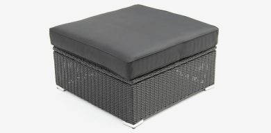 Amani Storage Ottoman Black Charcoal