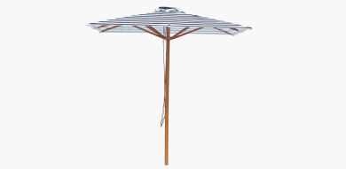 Billy Fresh 2m Timber-Look Aluminium Aruba Umbrella - Black