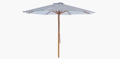 Billy Fresh 3m Timber-Look Aluminium Aruba Umbrella - Black