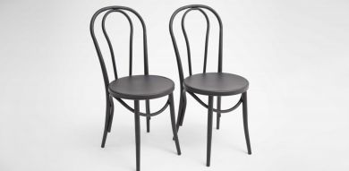 Bentwood Chair 2pc - Matte Black