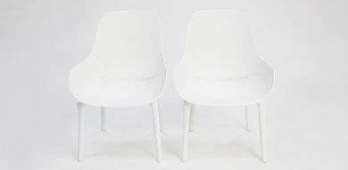 California Lounge Chair 2pc - White