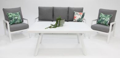 Colette 4pc Lounge Setting - White