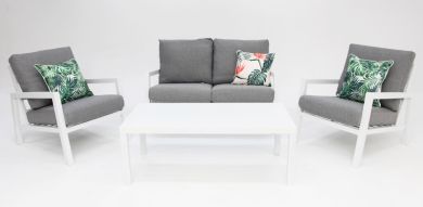 Consuela 4pc Lounge Setting - White