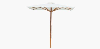 Billy Fresh 2m Timber-Look Aluminium Umbrella - Solid Cream
