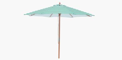 Billy Fresh 3m Timber-Look Aluminium Daintree Umbrella - Emerald Green