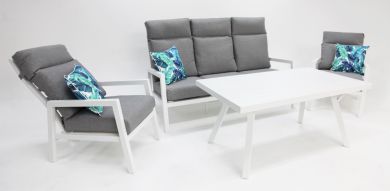 Eden 4pc Lounge Setting - White