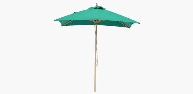 Billy Fresh 2m Bamboo Umbrella - Solid Emerald Green