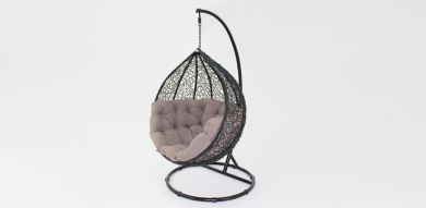 Kakadu Pod Chair - Black/Mushroom