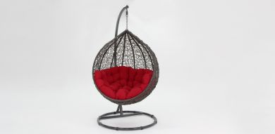 Kakadu Pod Chair - Grey/Red