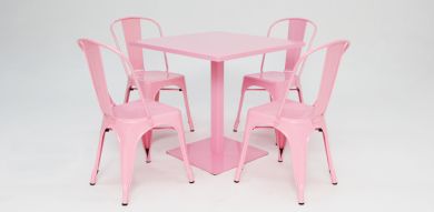 Paris Cannes 5pc Dining Setting - Pink