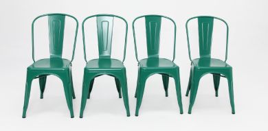 Paris Tolix Chair 4pc - Green