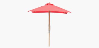 Billy Fresh 2m Bamboo Umbrella - Solid Red