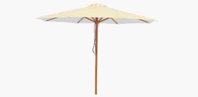 Billy Fresh 3m Timber-Look Aluminium San Remo Umbrella - Yellow