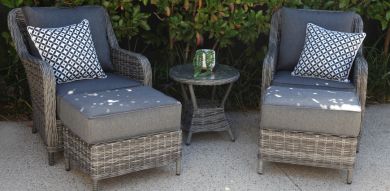 Tortuga 5pc Relax Lounge Setting - Grey