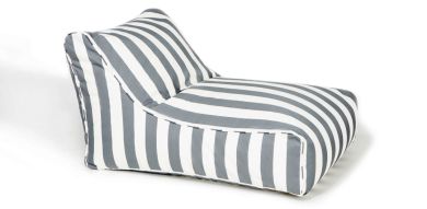 Chill Out NEW Grey + White Stripe Outdor Beanbag