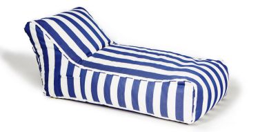 Laid Back NEW Blue + White Outdoor Beanbag