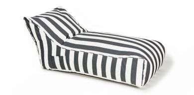 Laid Back NEW Charcoal + White Outdoor Beanbag