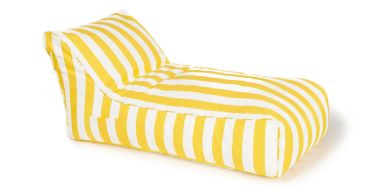 Laid Back NEW Yellow + White Outdoor Beanbag