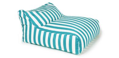 Hang Out NEW Turquoise + White Outdoor Beanbag