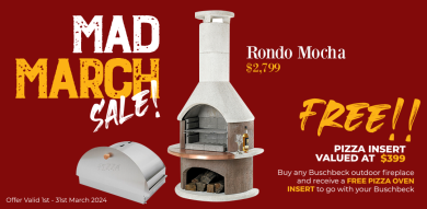 Buschbeck Rondo Fireplace and Pizza Oven - Mocha