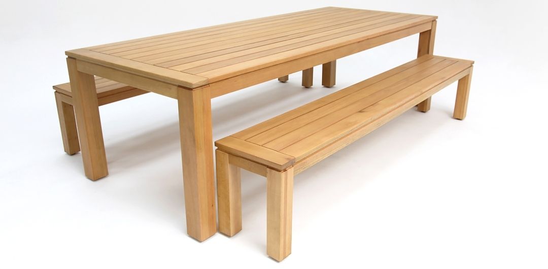 Selina 220cm 3pc Timber Dining Setting